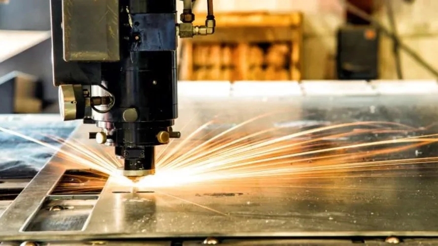 Laser cutting of galvanized iron sheet in Kamalshahr